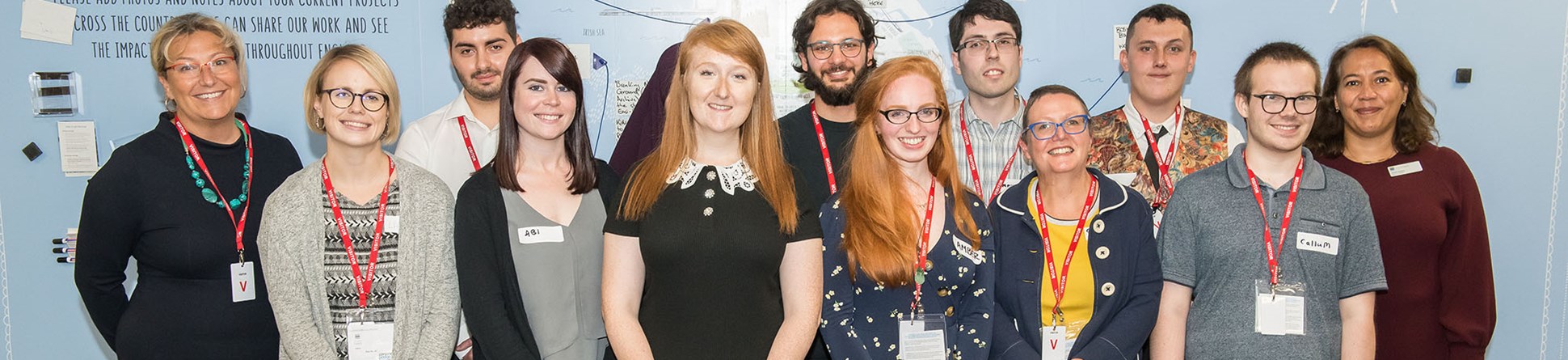 The group of new starters on the National Heritage Apprenticeship Scheme along with staff who are up-skilling.