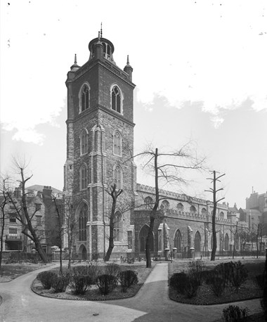 View from the south-west of St Giles' Church Cripplegate