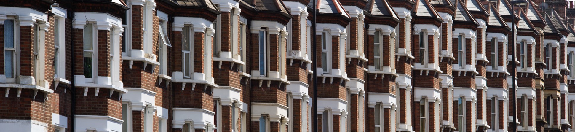 Latchmere Road, Battersea, London.  General view of terraced housing.