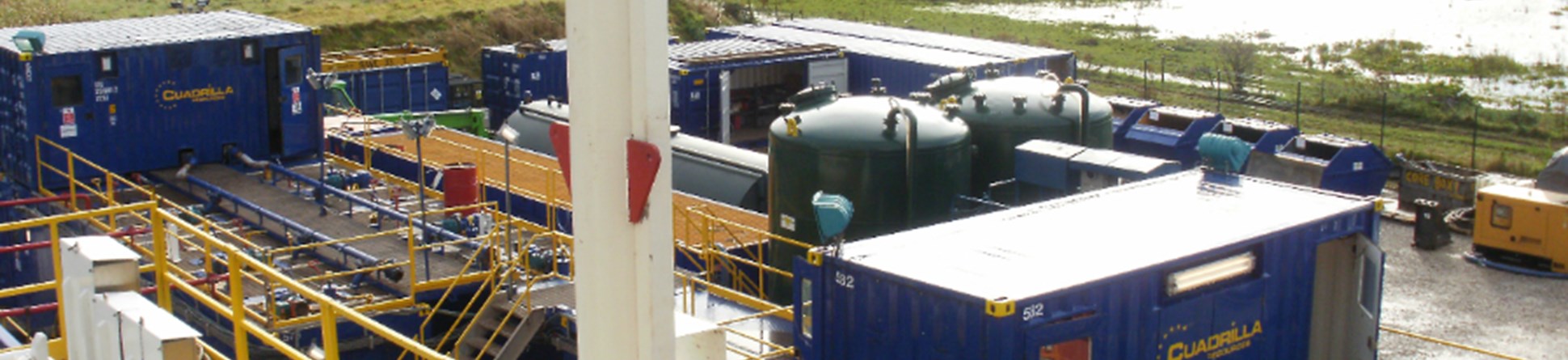 Treatment plant at Preese Hall exploration site in Lancashire