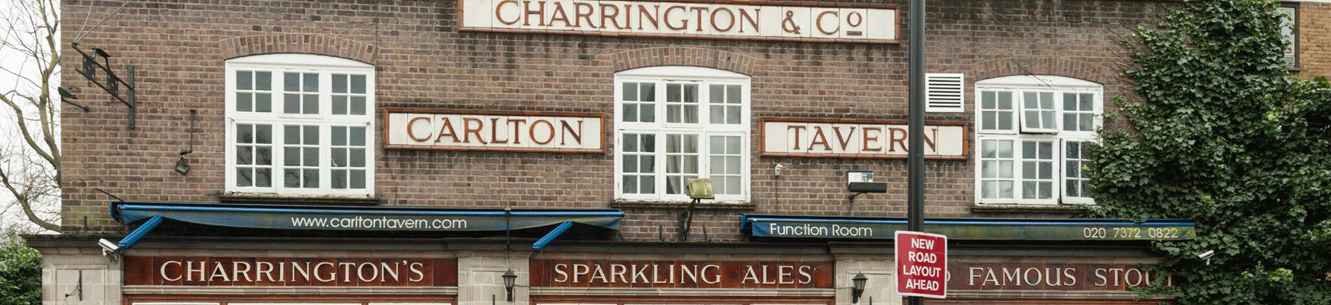 Picture of the interwar pub, the Carlton Tavern Maida Vale, before demolition.