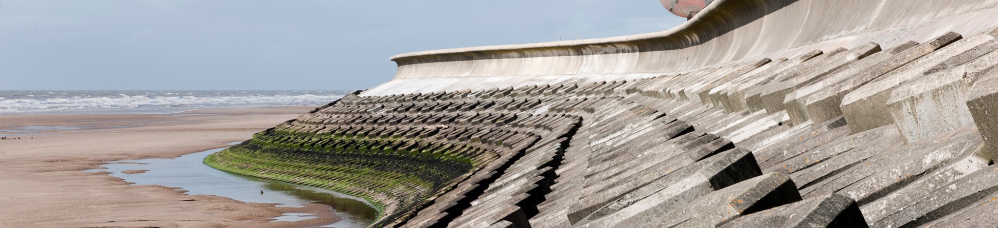 Sea defence, Blackpool, Lancashire.