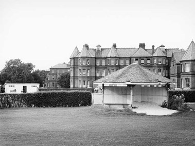 A view along 'O','R','S' blocks from south, Claybury Asylum, London.