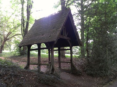 The gateway to the burial ground for the Imbeciles Asylum at Leavesden. 