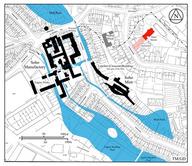 The Soho buildings overlaid on a current OS map