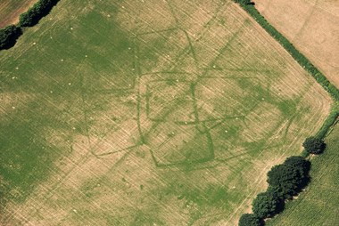 Aerial view of a Roman Farm