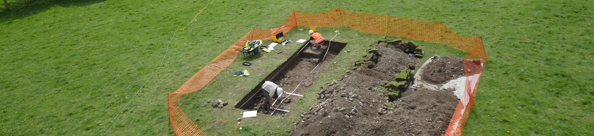 Aerial view of the Wiltshire villa site taken by drone