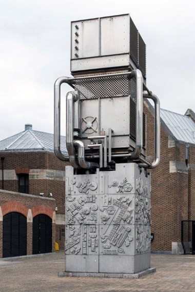 Ventilation Shaft Cover by Eduardo Paolozzi, Pimlico, London, 1982. Listed Grade II© Historic England