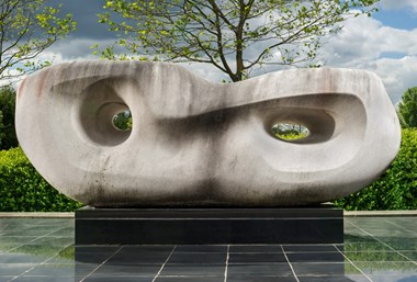 Rosewall (Curved Reclining Form) by Barbara Hepworth, Chesterfield, Derbyshire, 1960-2. Listed Grade II © Historic England