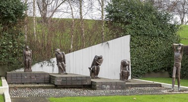 Prisoner of War Memorial by Fred Kormis, 1967-69. Gladstone Park, Dollis Hill, London. Listed Grade II © Historic England