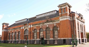 Red brick and stone single storey building