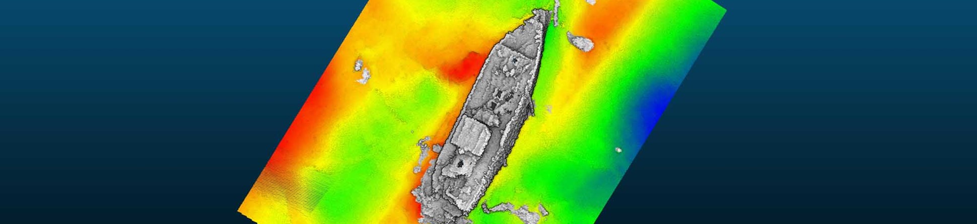 Survey image of a Second World War shipwreck.